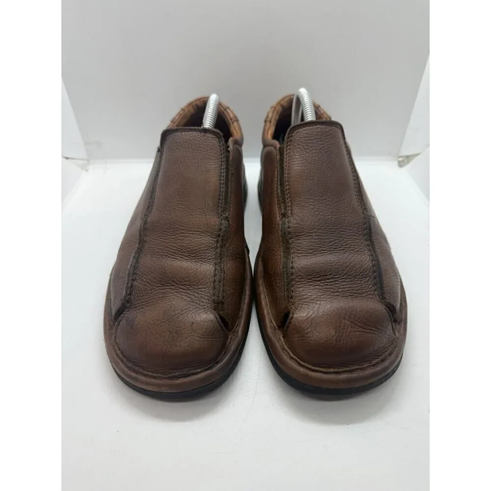 Johnston & Murphy Brown Leather Slip-On Men's Fisherman Sandals Shoes Sz 9 #8186